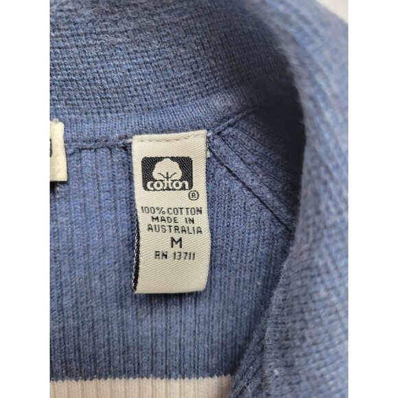 Marsh Landing By Amanda Smith Collared Long Sleeve Striped Sweater Size M Preppy - Picture 8 of 10